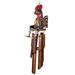 Cohasset Gifts & Garden Dottie Rooster Puppet Bamboo Wind Chime Bamboo | 16 H x 7 W x 6 D in | Wayfair 104D