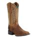 Ariat Round Up Wide Square Toe - Womens 7.5 Brown Boot B