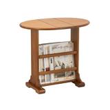 Madison Bay Trading Company Premium Grade Teak Outdoor Side Table Wood in Brown/White | 17.75 H x 20 W x 18.5 D in | Wayfair 60054