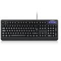 Perixx PERIBOARD-517 Waterproof Dustproof Keyboard with SGS Certified IP 65, Black, UK Layout