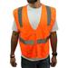 Medium Orange Safety Vest/ 4 Pockets ANSI/ISEA 107-2015 Class 2