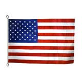 American Flag 30x50 ft. Nylon SolarGuard Nyl-Glo with Sewn Stripes Appliqued Stars and Roped Heading.
