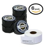 6 Rolls of Dymo 30336 Compatible White Multipurpose Return Address Labels for LabelWriter Label Printers 3/4 x 2 inch (500 Labels Per Roll)