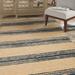 Blue/Brown 48 x 0.75 in Area Rug - Breakwater Bay Hedman Hand-Knotted Brown/Blue/Beige Area Rug Cotton/Jute & Sisal | 48 W x 0.75 D in | Wayfair