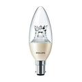 Philips Master Diamond Spark LED Candle DT 6W - 40W B15 B38 Clear 220-240V 50/60Hz 35Ma 2200-2700K Warm White, 26,000 Hours - Pack of 4