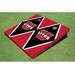 All American Tailgate 2' x 4' NCAA 10 Piece Matching Diamond Cornhole Board Set Manufactured Wood in Red/Black | 12 H x 24 W x 48 D in | Wayfair