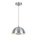 Aspen Creative 61065-1 Adjustable LED One-Light Hanging Mini Pendant Ceiling Light Contemporary Design in Aluminum Finish Metal Dome Shade 10 Wide