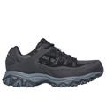 Skechers Men's Work Relaxed Fit: Cankton ST Sneaker | Size 9.0 Wide | Black/Charcoal | Leather/Synthetic/Textile