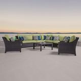 Three Posts™ Northridge 9 Piece Rattan Sunbrella Sectional Seating Group w/ Cushions Synthetic Wicker/All - Weather Wicker/Wicker/Rattan | Outdoor Furniture | Wayfair