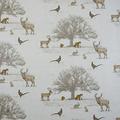 Wipe Clean Tablecloth Oilcloth Beige/Natural Woodland Animals 134cm x 260cm (53" x 103")