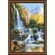 Riolis 1194 Landscape with Waterfall – Cross Stitch Kit, Cotton, Multi Color, 40 x 60 x 0, 1 cm