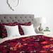 East Urban Home Blackbird Sings Duvet Cover Set Microfiber in Orange | Queen | Wayfair EUNH5604 33410963