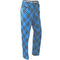 Royal & Awesome Blue Plaid Tartan Golf Trousers for Men Slim Fit, Men's Golf Trousers, Funky Golf Trousers, Tapered Mens Golf Trousers