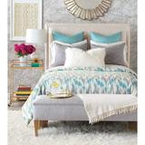 Eastern Accents Eloise Ikat Cotton Comforter Polyester/Polyfill/Cotton in Blue/Gray/White | Full Comforter | Wayfair DVF-384B