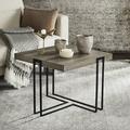 Brayden Studio® Finnell End Table Wood/Metal in Black/Brown/White | 17.75 H x 21.75 W x 21.75 D in | Wayfair BRYS6082 33652969