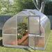 Hoklartherm Riga IV 7.7 Ft. W x 14 Ft. D Greenhouse Aluminum/Polycarbonate Panels in Gray/Indigo | 92.4 W x 168 D in | Wayfair RIGA IV s