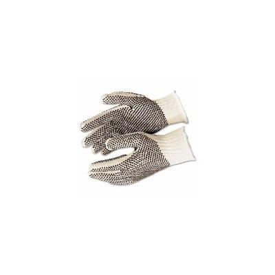 Memphis PVC Dot String-Knit Gloves, Cotton/Polyester, Large (MPG9660LM)
