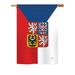 Breeze Decor Czech 2-Sided Polyester House Flag in Blue/Red/Yellow | 18.5 H x 13 W in | Wayfair BD-CY-G-108120-IP-BO-DS02-US