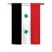 Breeze Decor Syria 2-Sided Polyester House Flag Metal in Black/Green/Red | 40 H x 28 W in | Wayfair BD-CY-H-108326-IP-BO-DS02-US