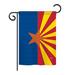 Breeze Decor Arizona State 2-Sided Polyester House/Garden Flag in Blue/Red/Yellow | 18.5 H x 13 W in | Wayfair BD-SS-G-108239-IP-BO-DS02-US