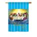 Breeze Decor Last Supper 2-Sided Polyester House Flag in Blue/Brown/Yellow | 18.5" H x 13" W | Wayfair BD-FR-G-103045-IP-BO-DS02-US