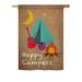 Breeze Decor Happy Campers 2-Sided Polyester House/Garden Flag in Blue/Brown/Red | 18.5 H x 13 W in | Wayfair BD-OU-G-109045-IP-BO-DS02-US
