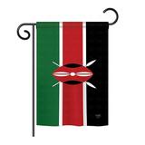 Breeze Decor Kenya 2-Sided Polyester House Flag in Black/Green/Red | 18.5" H x 13" W | Wayfair BD-CY-G-108242-IP-BO-DS02-US