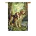 Breeze Decor Beagles & Duck 2-Sided Polyester House Flag in Brown/Green | 18.5 H x 13 W in | Wayfair BD-PT-G-110068-IP-BO-DS02-US