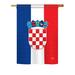 Breeze Decor Croatia 2-Sided Polyester House/Garden Flag in Blue/Red | 18.5 H x 13 W in | Wayfair BD-CY-G-108210-IP-BO-DS02-US