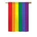 Breeze Decor Rainbow 2-Sided Polyester House Flag Metal in Blue/Red/Yellow | 40 H x 28 W in | Wayfair BD-ST-H-115100-IP-BO-DS02-US