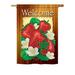Breeze Decor Welcome Strawberries 2-Sided Polyester Garden Flag Metal in Red/Green/Brown | 40 H x 28 W in | Wayfair BD-FT-H-117023-IP-BO-DS02-US