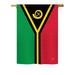 Breeze Decor Vanuatu 2-Sided Polyester House Flag in Black/Green/Red | 18.5 H x 13 W in | Wayfair BD-CY-G-108350-IP-BO-DS02-US