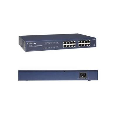 Network Switches 16-Port 10/100/1000Mbps Plug and Play Ethernet Switch JGS516NA