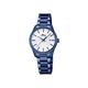 Lotus Women's Quartz Watch with Silver Dial Analogue Display and Blue Stainless Steel Plated Bracelet 18304/1
