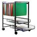 AVT34075 Mobile File Cart with Sliding Baskets, 15 x 12-7/8 x 20-7/8, Black