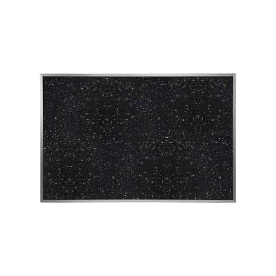 Recycled Aluminum Frame with Recycled Rubber Tackboard - Confetti Speck - 4H x 6W, atr46-cf-ghe, atr