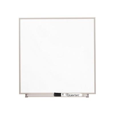 Magnetic Dry Erase Board, Painted Steel (Silver), 16 x 16, White, Aluminum Frame
