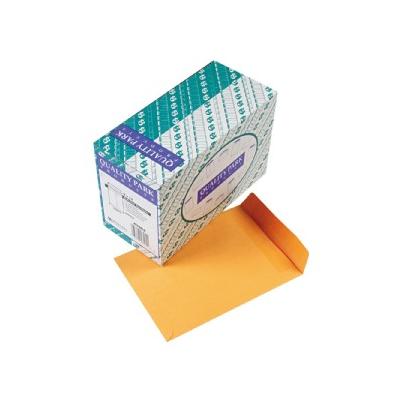 Redi-Seal Catalog Envelope, 9 x 12, Brown Kraft, 250/Box, Orange