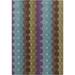 Blue/Brown 90 x 60 x 0.75 in Indoor Area Rug - Orren Ellis Yiwei Geometric Area Rug Wool | 90 H x 60 W x 0.75 D in | Wayfair LATR7016 34002085