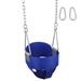 Swing Set Stuff Highback Full Bucket Swing Seat w/ Chains & Hooks Plastic in Blue | Wayfair SSS-0050-B