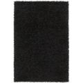 Black 90 x 60 x 2 in Indoor Area Rug - Mercer41 Heston Hand Woven Rectangle Contemporary Shag Area Rug Nylon | 90 H x 60 W x 2 D in | Wayfair