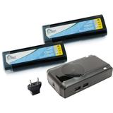 2-Pack Paslode IM250 Battery + Charger + EU Adapter - Replacement Paslode 6V Battery Charger and EU Adapter (1300mAh NICD)