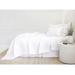 Pom Pom At Home Hampton Linen Coverlet Linen/Cotton in White | Twin Coverlet + 1 Standard Sham | Wayfair O-4000-W-02