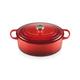 Le Creuset Signature Enamelled Cast Iron Oval Casserole Dish With Lid, 31 cm, 6.3 Litre, Cerise, 21178310602430