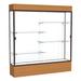 Ghent Reliant Series Wood Veneer Lighted Floor Display Case Metal in Red/Brown | 80 H x 72 W x 16 D in | Wayfair 2176WB-BZ-MK