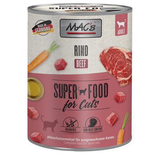 24x800g Mix Fleisch 2 Sorten MAC's getreidefreies Katzenfutter nass