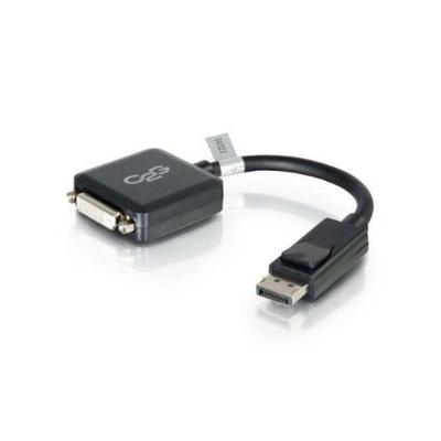 C2G 8in DisplayPort Male to Single Link DVI-D Female Adapter Converter - Black - video adapter - 543