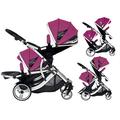 Kids Kargo Double Twin Tandem Pushchair. Duellette BS Suitable for Twins from 6 Months. Stroller by Kids Kargo (Dooglebug Raspberry)