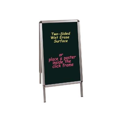 Black Wet Erase Sign Board w/ Aluminum Frame