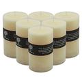 Nicola Spring Vanilla Scented Single Wick Pillar Candle, 110hrs Burning Time, 14.5 x 9 cm - Pack of 6